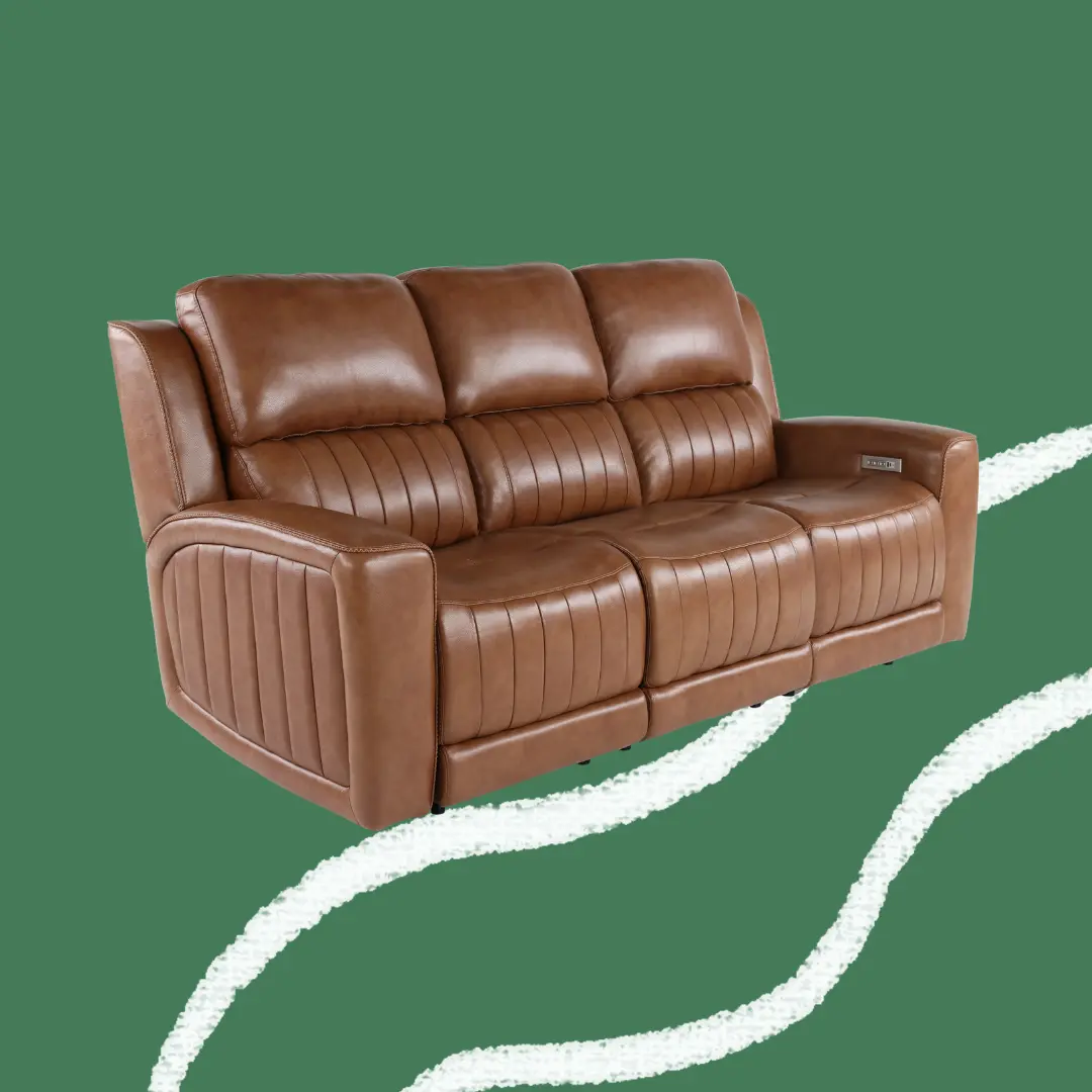 Pierce Caramel Brown Power Reclining Sofa