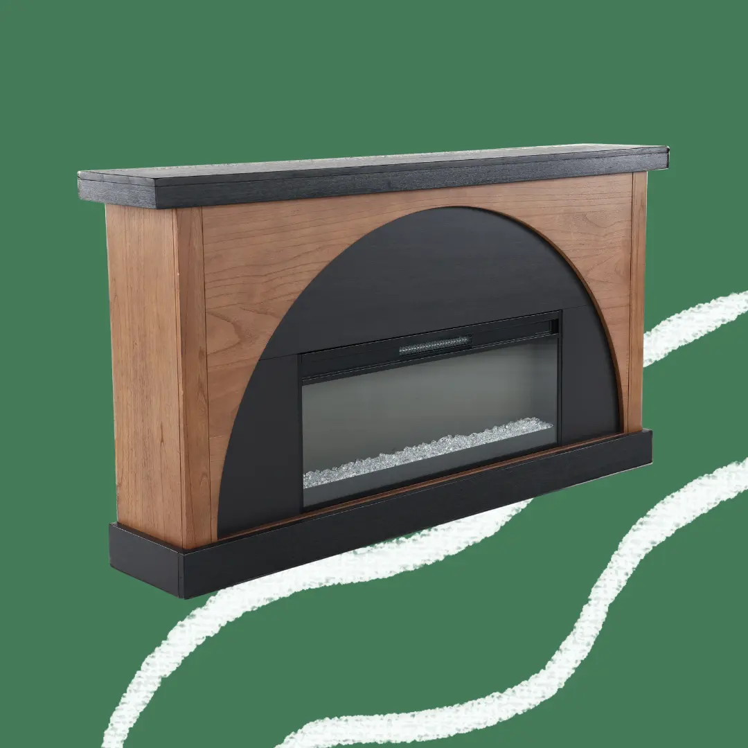 Gabriella Fireplace Mantel with Crystal Insert