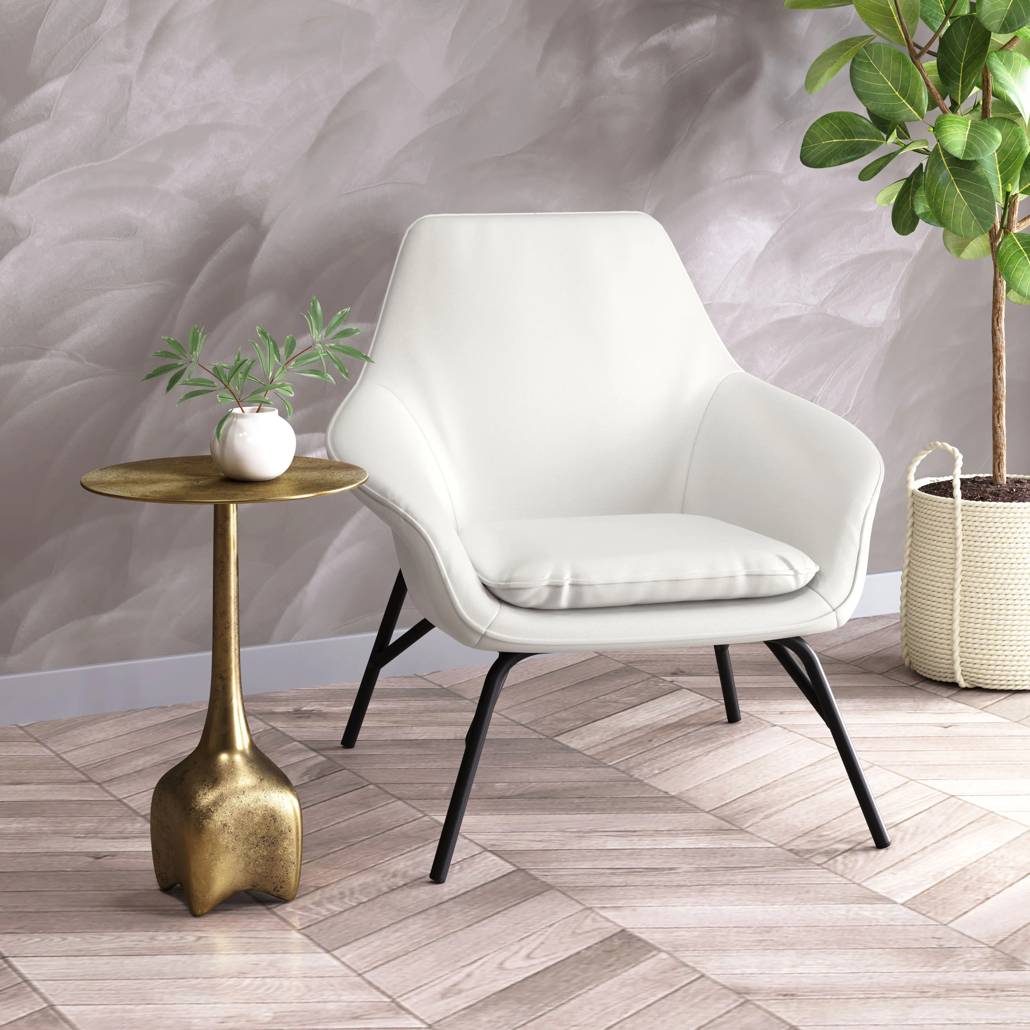 Lexi Antique Brass Side Table