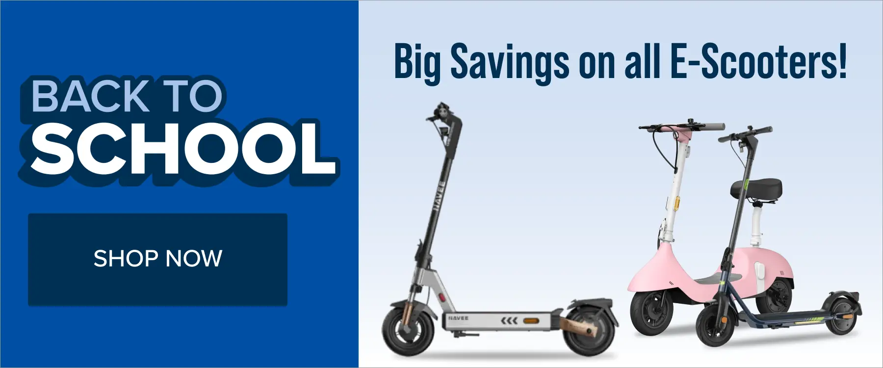 Back to School E-Scooters Big savings on all E-Scooters!