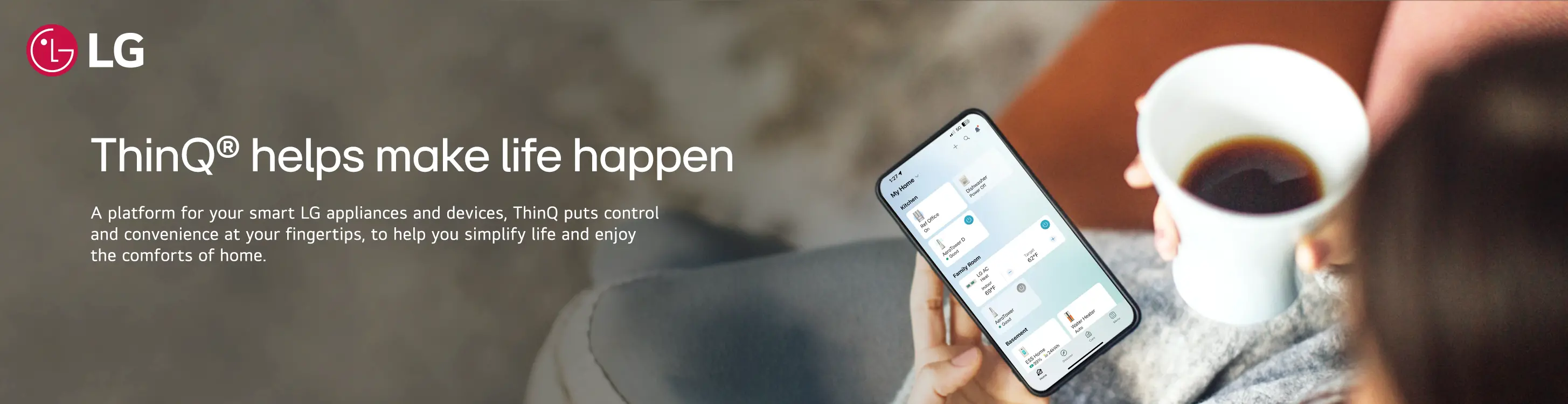LG Appliances ThinQ LG - ThinQ helps make life happen - A platform for your smart LG appliances and devices, ThinQ puts control and convenience at your fingertips, to help you simplify life and enjoy the comforts of home.