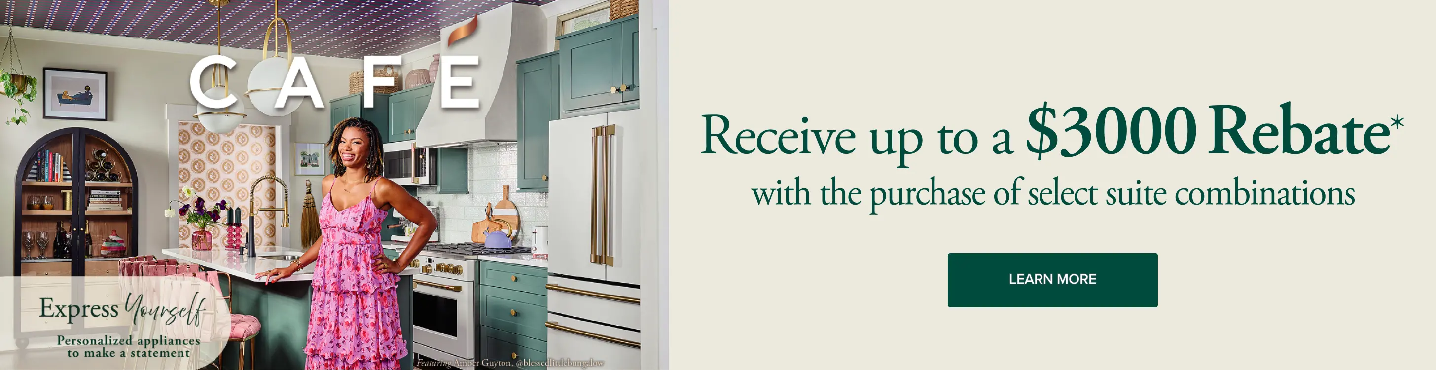 Cafe $3000 Rebate Receive up to a $3000 rebate with select suite combinations.