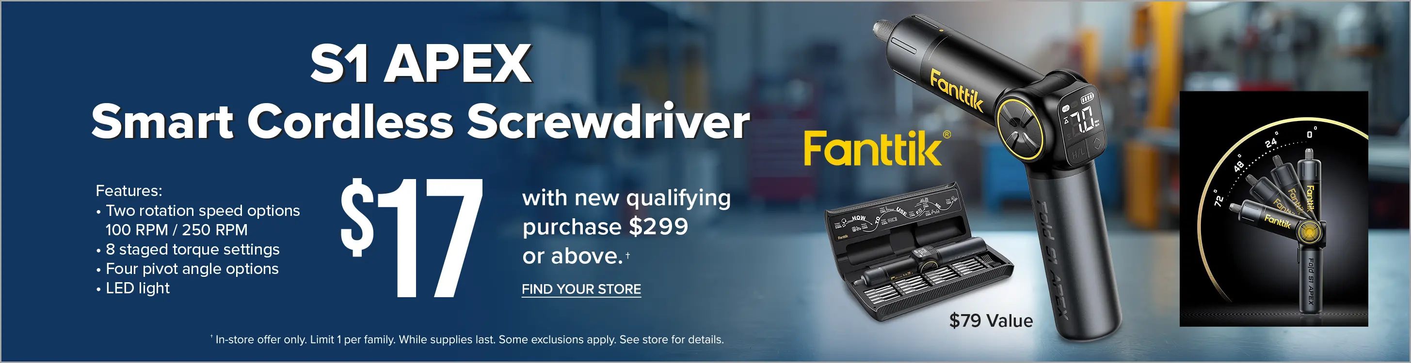 Fanttik Smart Cordless Screw Driver $17 with new qualifying purchase. See store for details.
