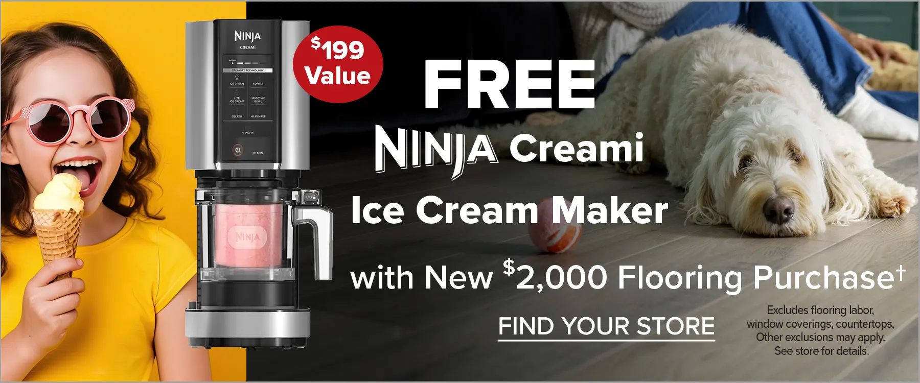 Free Ninja Creami With new $2000 flooring purchase