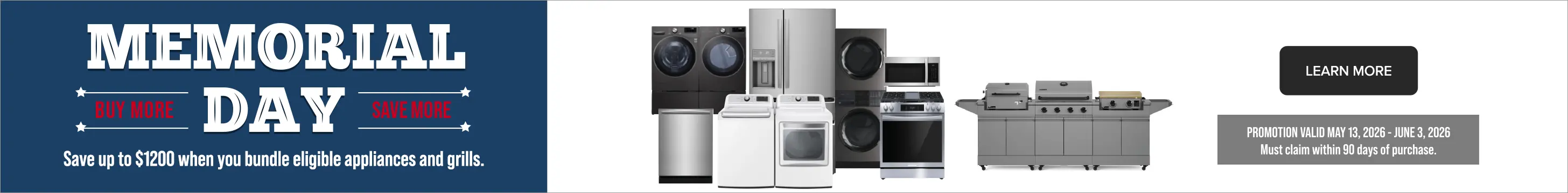 NATM Memorial Day Tytus Grills Save up to $1200 When you bundle select appliances and grills.