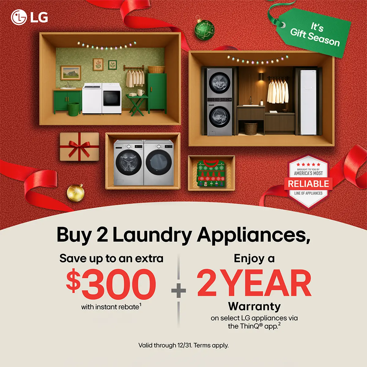 Gift yourself a new laundry pair this season and save big.