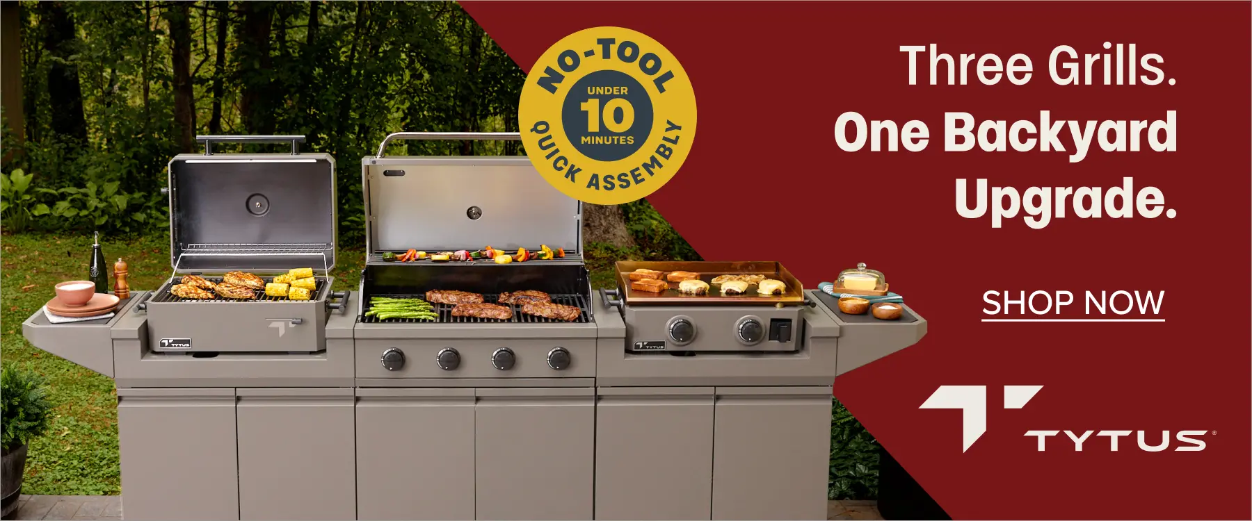 Tytus Grills 3 grills. One backyard upgrade