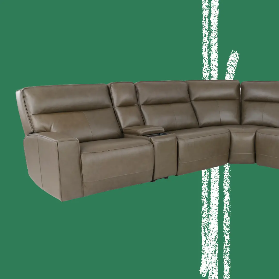 Naples Forest Gray 6 Piece Power Reclining Sectional