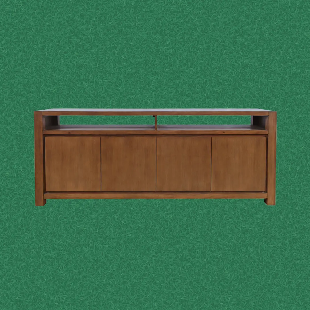 Brownstone Suede Brown 80-Inch Console