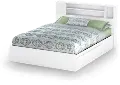 10036 Vito White Queen Mates Bed with Bookcase Headboard - South Shore