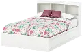 10039 White Mates Full Bed with Bookcase Headboard - South Shore