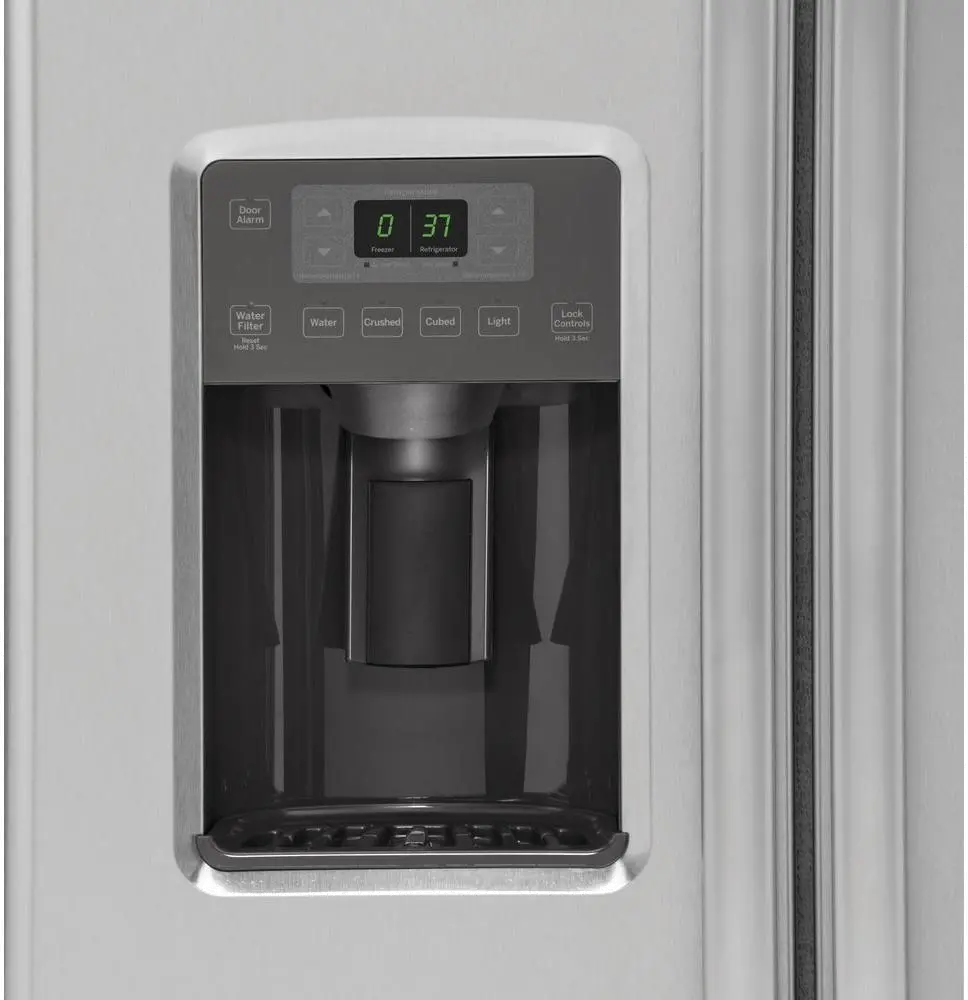 GZS22DSJSS GE 22 cu ft Side by Side Refrigerator - Counter Depth Stainless Steel-2