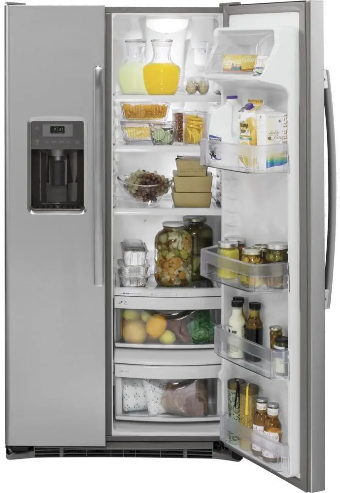 GZS22DSJSS GE 22 cu ft Side by Side Refrigerator - Counter Depth Stainless Steel-6