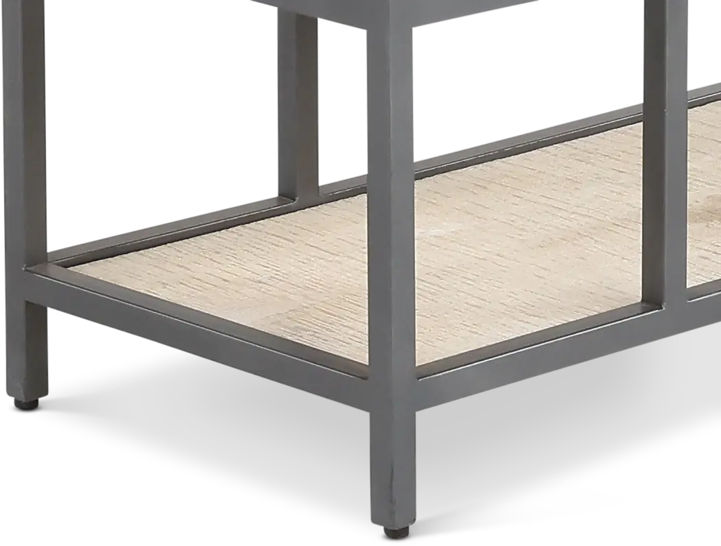 75326/BODHAN/9SHELVS Whitewash Mango 9 Shelf Etagere with Metal Frame-7