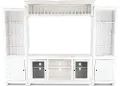 Willow Distressed White 4 Piece Rustic Entertainment Center