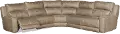 Dazzle Taupe 5 Piece Power Reclining Sectional