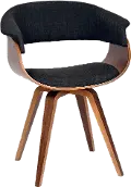 LCSUCHWACH Summer Charcoal and Walnut Dining Room Chair