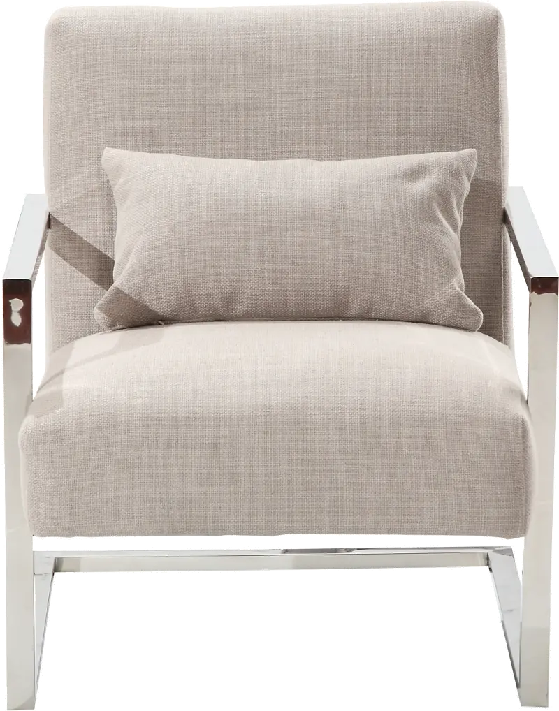Gray Linen/ Steel Accent Chair - Skyline