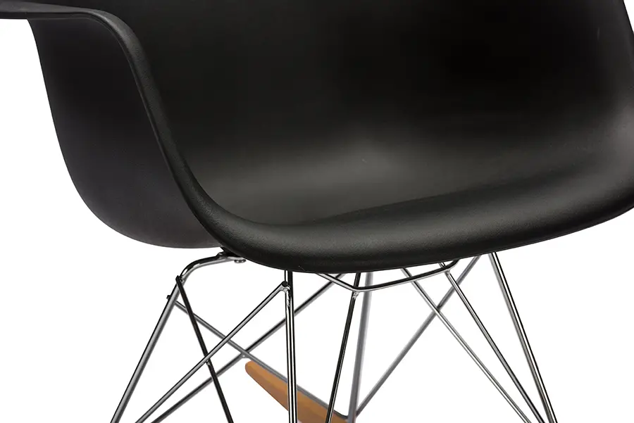 DC-311W-BLACK Modern Black Plastic Shell Chair - Dario-2