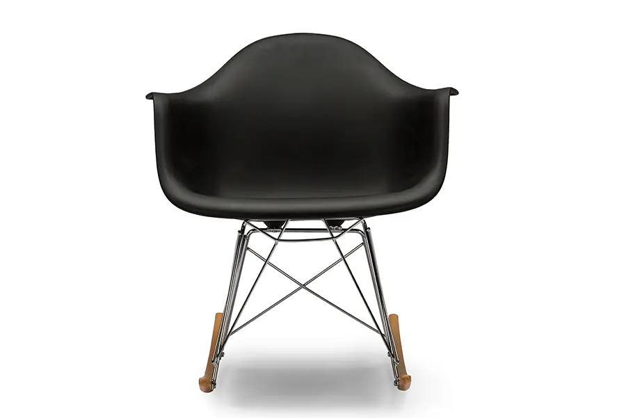 DC-311W-BLACK Modern Black Plastic Shell Chair - Dario-3