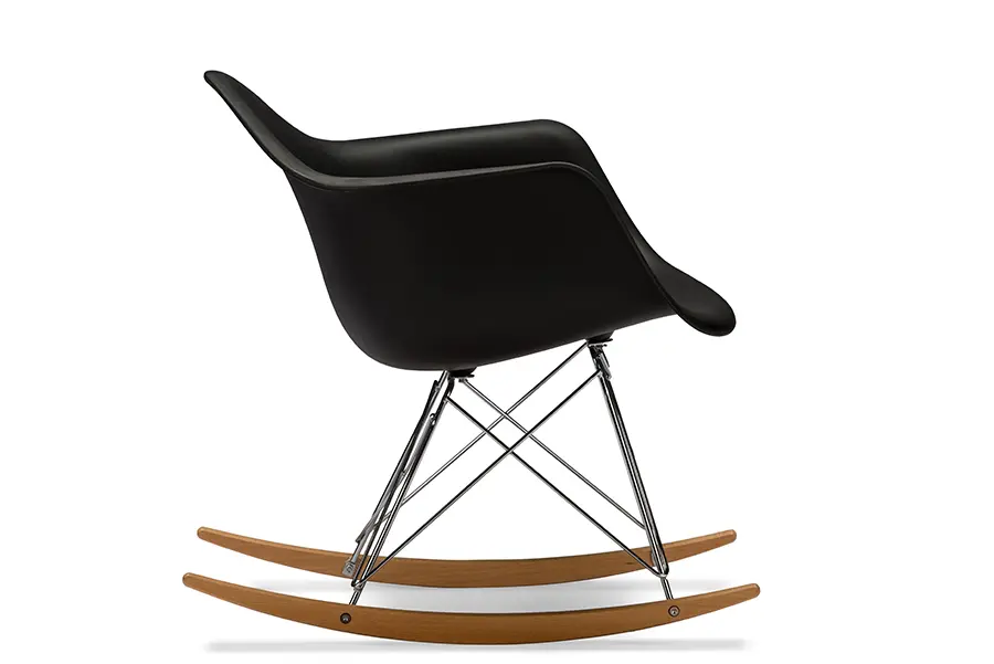 DC-311W-BLACK Modern Black Plastic Shell Chair - Dario-4