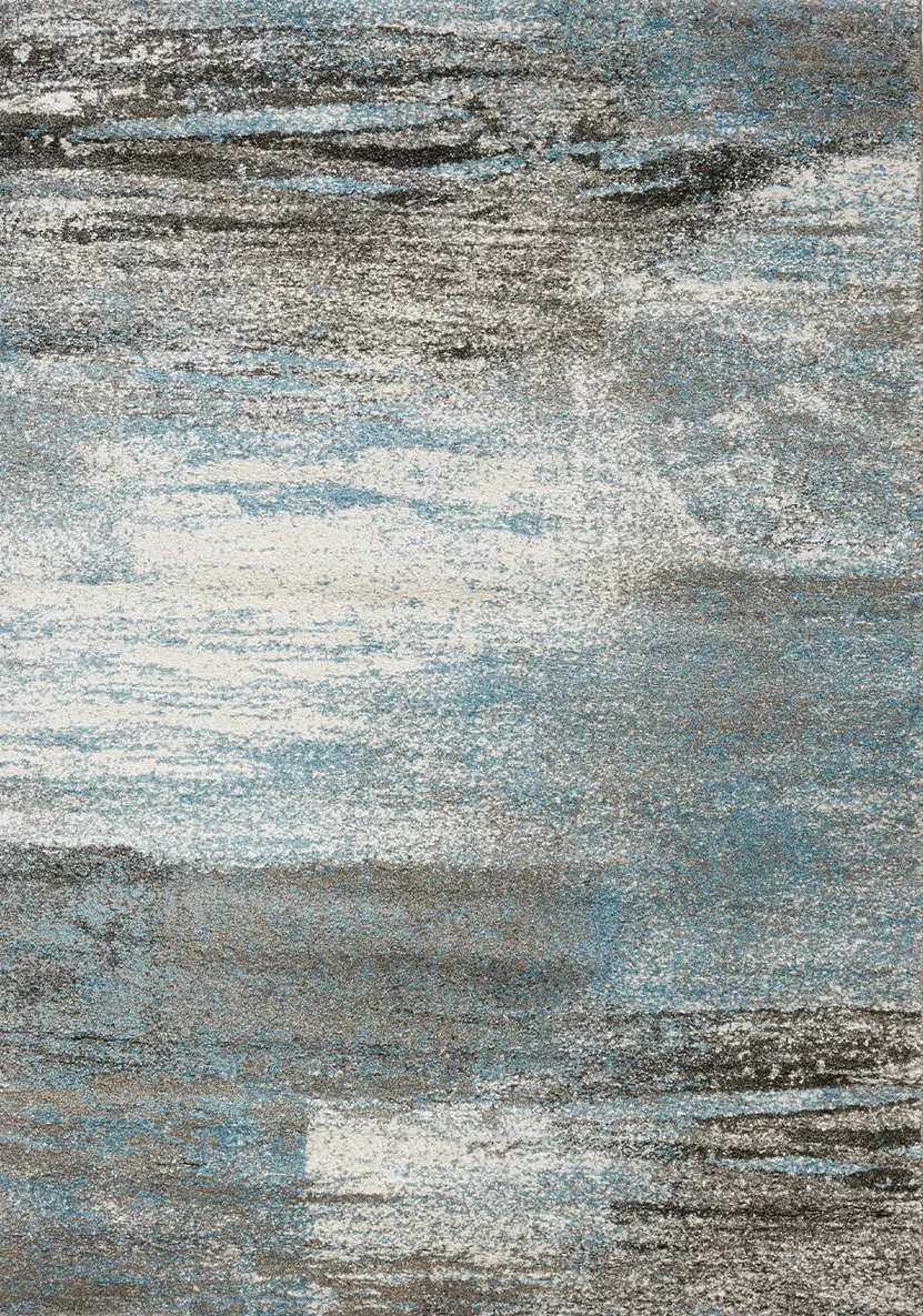 Breeze 8 x 11 Gray and Blue Rug-1
