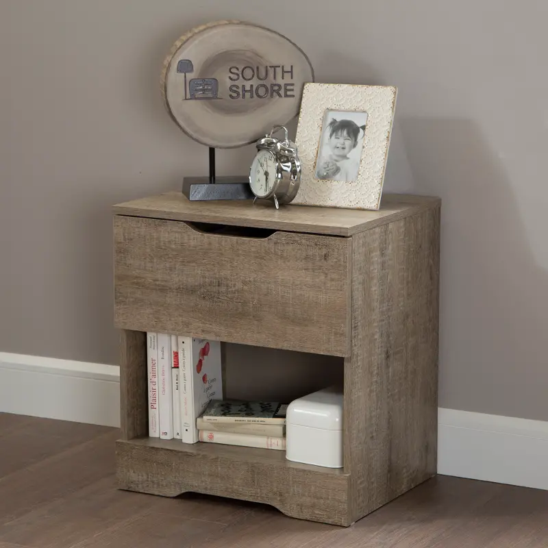 Weathered Oak 1-Drawer Nightstand - Holland