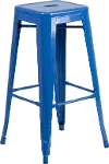 Blue Metal Stackable Bar Stool