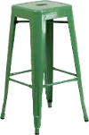 Green Metal Stackable Bar Stool