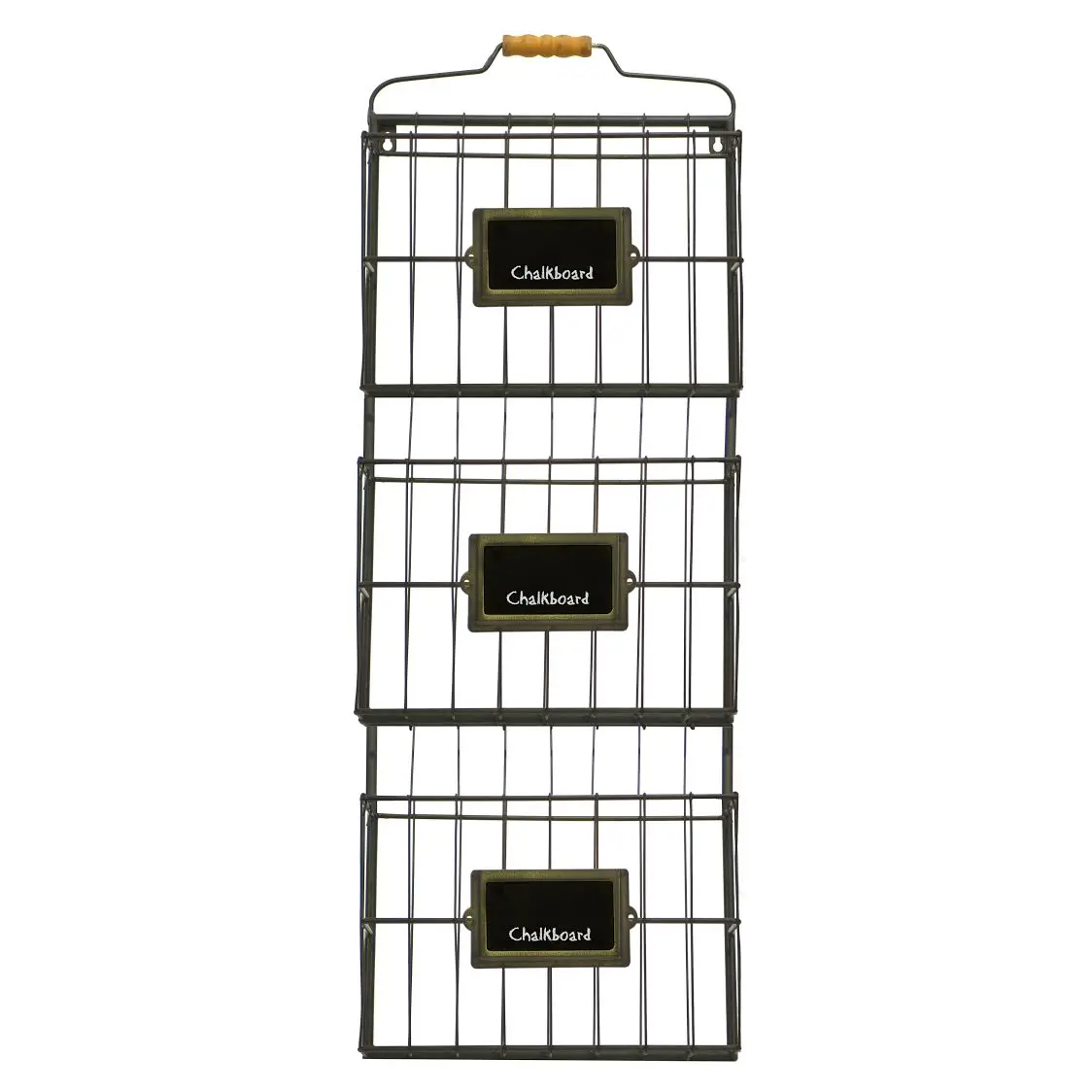 Triple Metal File Holder with Chalkboard Labels-1
