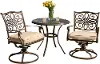 TRADITIONS3PCSW Tan and Brown 3 Piece Outdoor Patio Dining Set