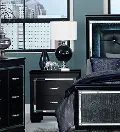 Allura Black Nightstand