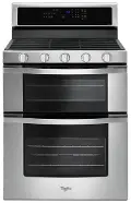 WGG745S0FS Whirlpool 6 cu ft Double Oven Gas Range - Stainless Steel