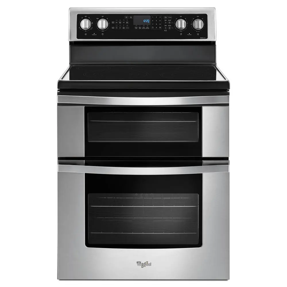 WGE745C0FS Whirlpool 6.7 cu ft Double Oven Electric Range - Stainless Steel-1