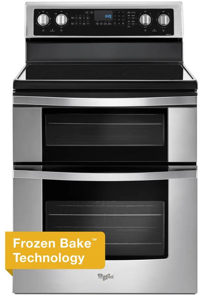 WGE745C0FS Whirlpool 6.7 cu ft Double Oven Electric Range - Stainless Steel-3