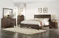 Brown Rustic Contemporary 4 Piece King Bedroom Set - Dillon