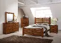 Logan Rustic Brown 4 Piece Queen Bedroom Set