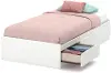 10479 Little Smileys White Twin Mates Bed - South Shore