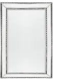 Small Silver Beaded Mirror