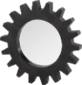 Rustic Black Cog Mirror