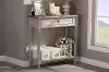 6654-RCW Rustic French Country Accent Table - Edouard