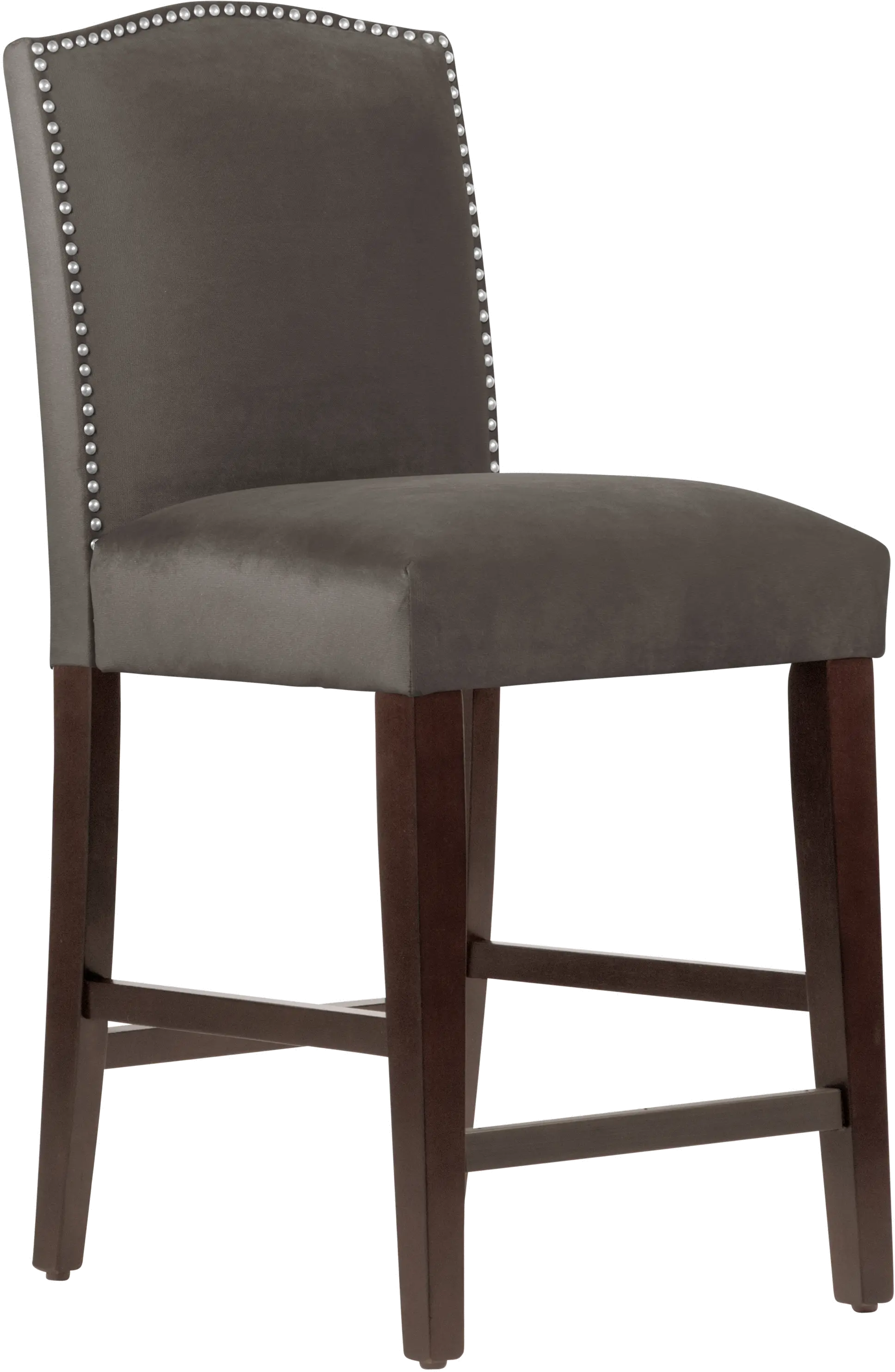 64-7NB-SVMSTCSM Theo Dark Brown Nail Button Back Counter Stool- Skyline Furniture-1