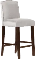 64-8NB-PWMSTDV Theo Light Gray Nail Button Back Bar Stool- Skyline Furniture