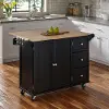 4510-95 Black Wood Top Kitchen Cart - Liberty