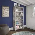KWB132WG-03 Key West Gray 5-Shelf Bookcase - Bush Furniture