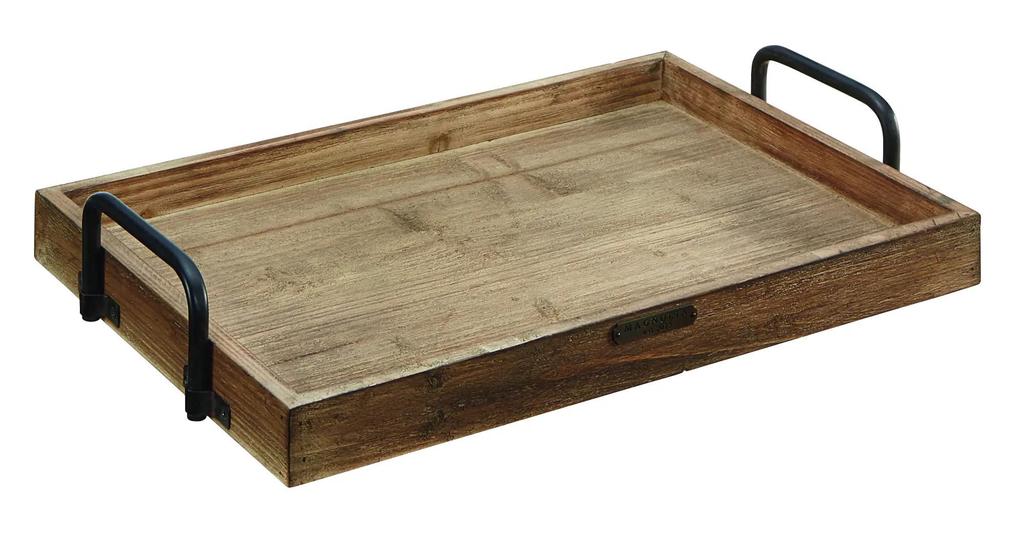 90902500B8-CP8-IND Magnolia Home Furniture Pine Breakfast Tray with Black Handles-1