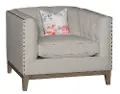 Mid Century Modern Taupe Chair - Gail