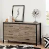 10491 Weathered Oak 6-Drawer Double Dresser - South Shore