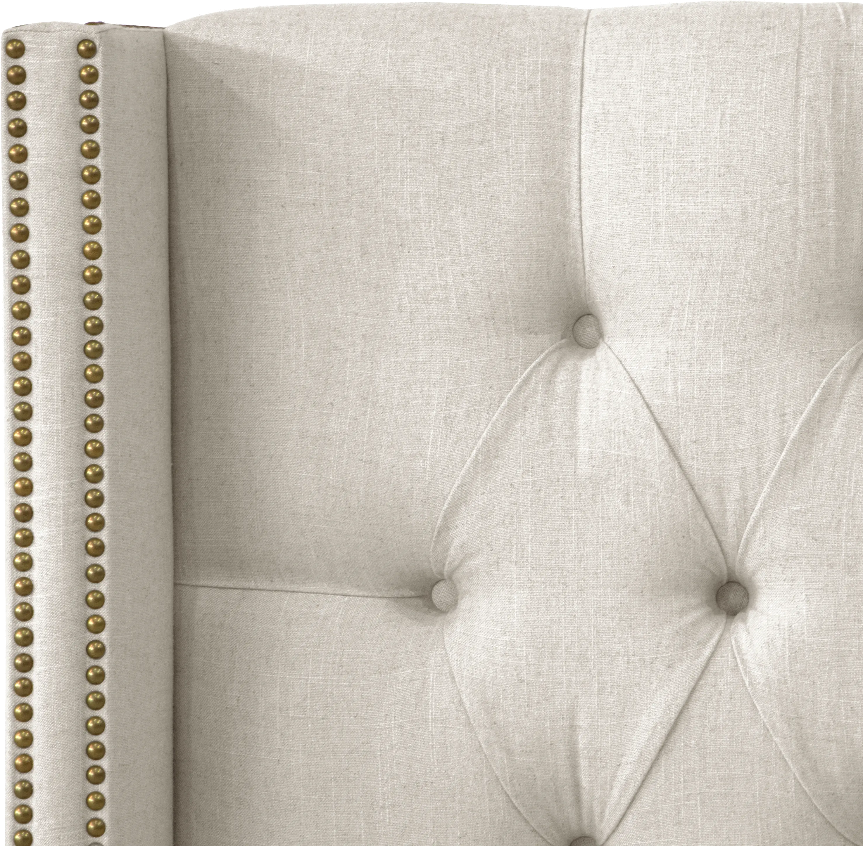 143NB-BRLNNTLC Abigail Ivory Diamond Tufted Wingback King Headboard- Skyline Furniture-4