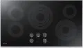 NZ36K6430RS Samsung 36 Inch Smart Smoothtop Electric Cooktop with Rapid Boil - Stainless Steel